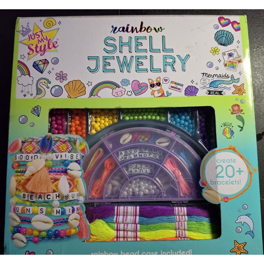 Just My Style Rainbow Shell Jewelry Teen Girl Craft Kit